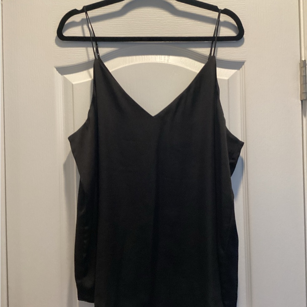 Elegant Black V Neck Cami Top